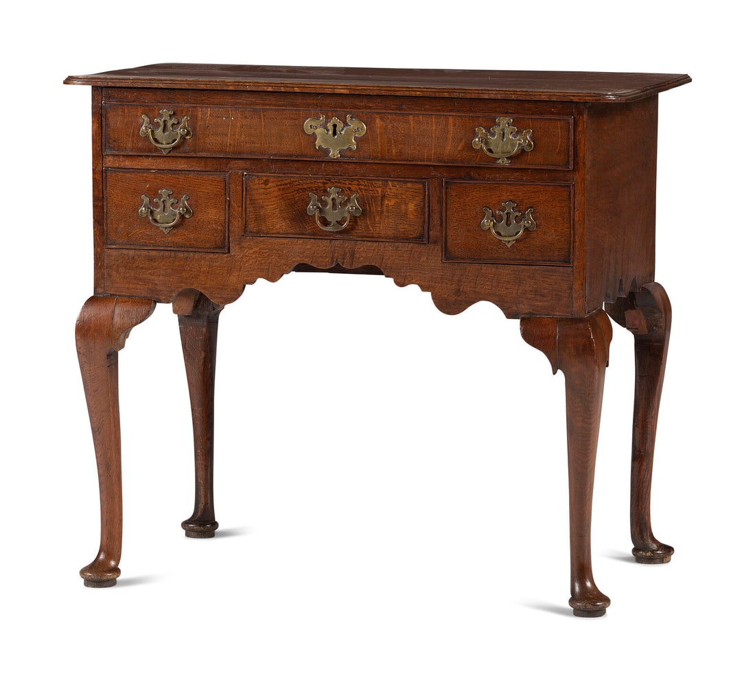 A Queen Anne Carved Oak Dressing Table (1 of 5)