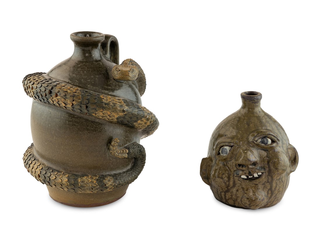 Two Georgia Stoneware Jugs (1 of 9)