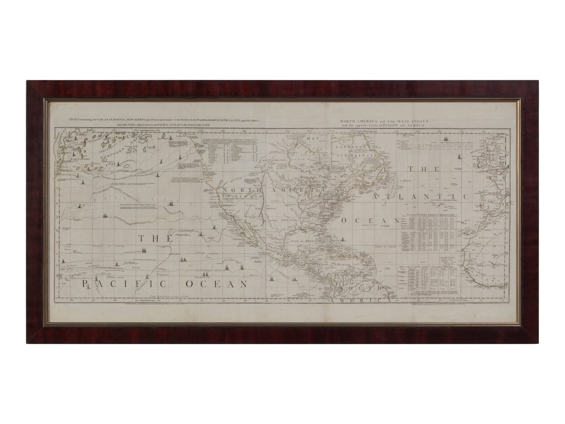 JEFFERYS, Thomas (c. 1719-1771). [Sheets 3 & 4 from:] A Chart of North and South America.... London:: JEFFERYS, Thomas (c. 1719-1771). [Sheets 3 & 4 from:] A Chart of North and South America.... London: Robert Sayer & John Bennett, ca 1775. Engraved map of North America and the Atlantic and Pacific Oc