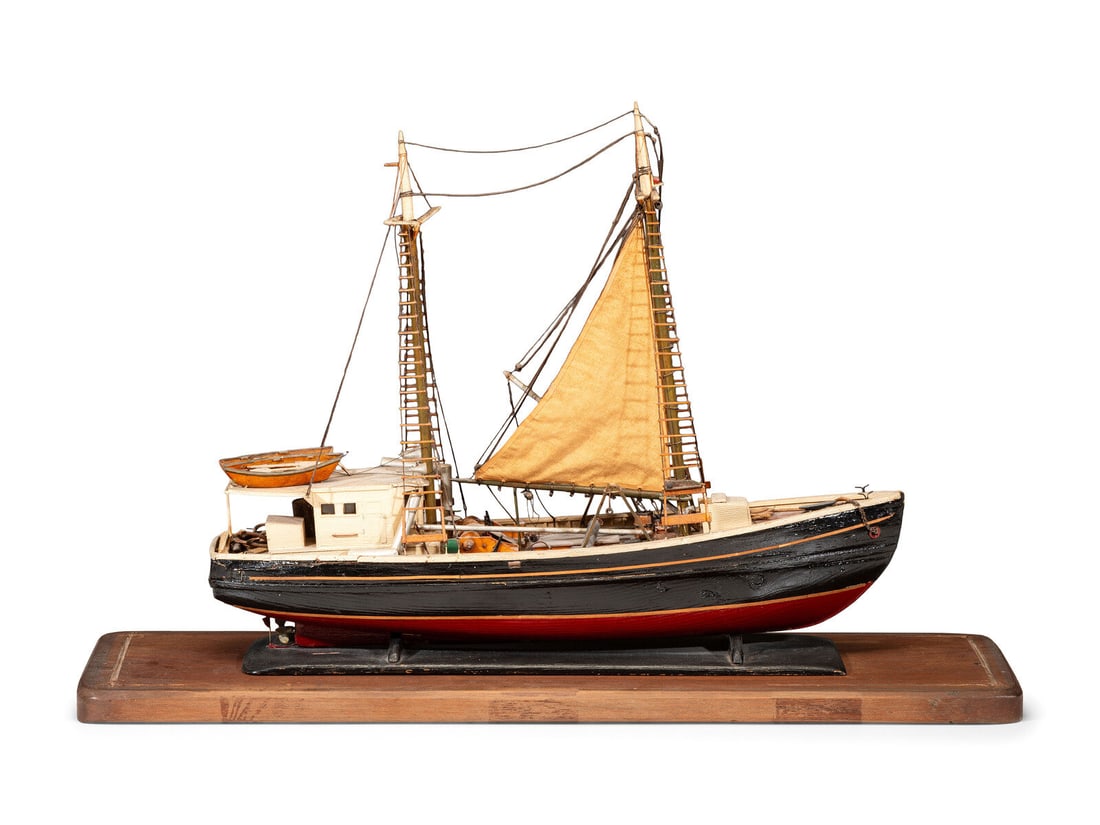 A Carved and Painted Wood Great Lakes Ship Model (1 of 6)