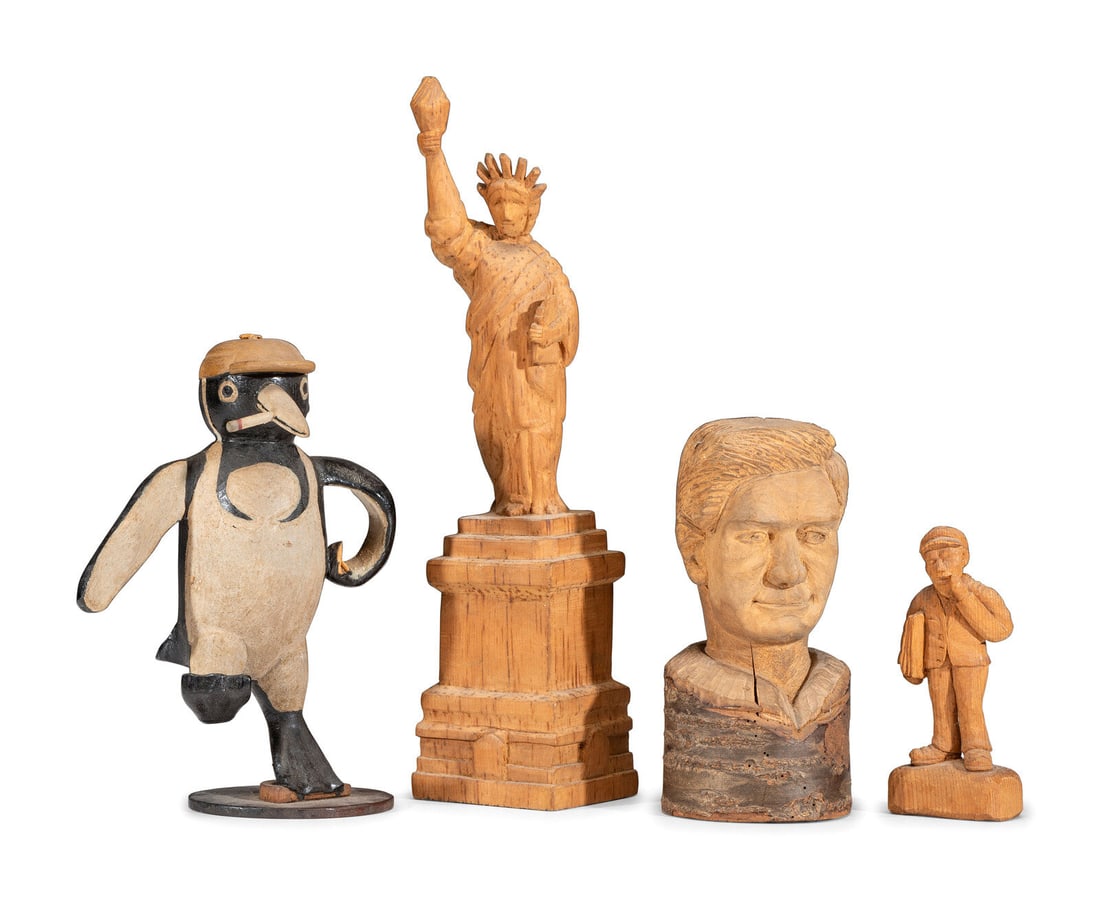 Four Folk Art Wood Carvings (1 of 5)