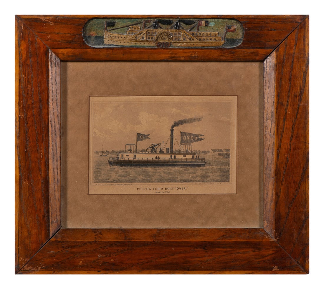 A Folk Art Carved and Painted Wood Frame (1 of 5)