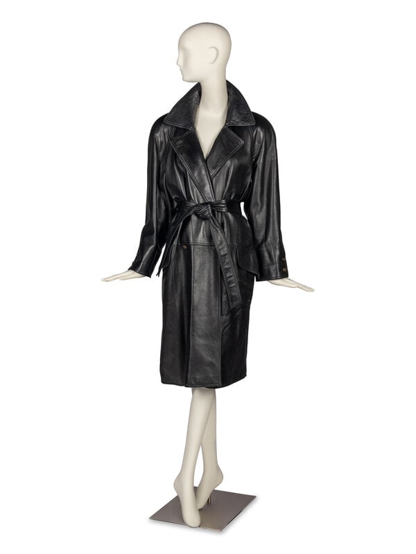 Gucci Belted Leather Coat, 1980s  (1 of 5)