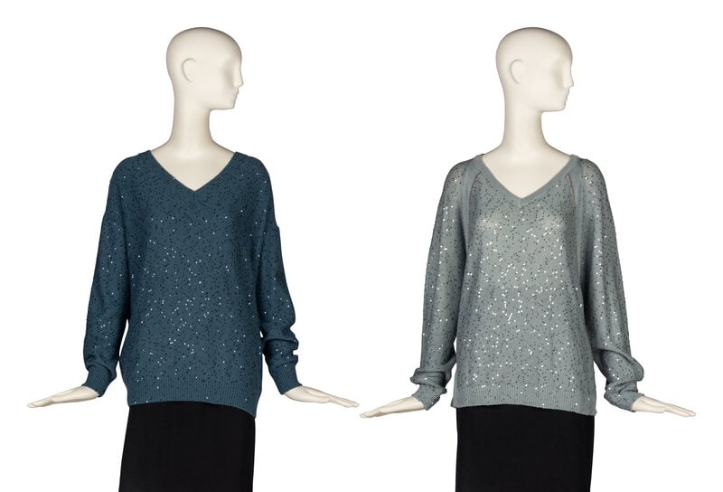 Two Brunello Cucinelli Embellished Sweaters (1 of 4)