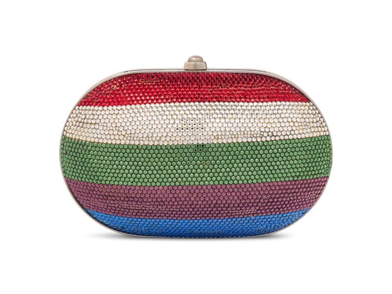 Judith Leiber Striped Oval Minaudière (1 of 5)