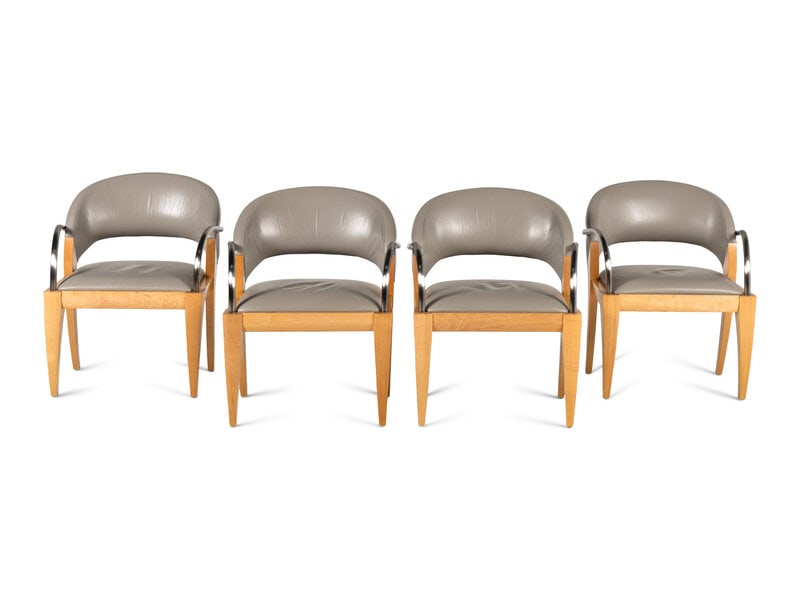 Mitchell Pickard 
(American, 20th Century)
Four Willow ChairsBrueton (1 of 5)