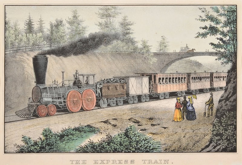 CURRIER and IVES, publishers | The Express Train, n.d. (G. 1947). (1 of 1)