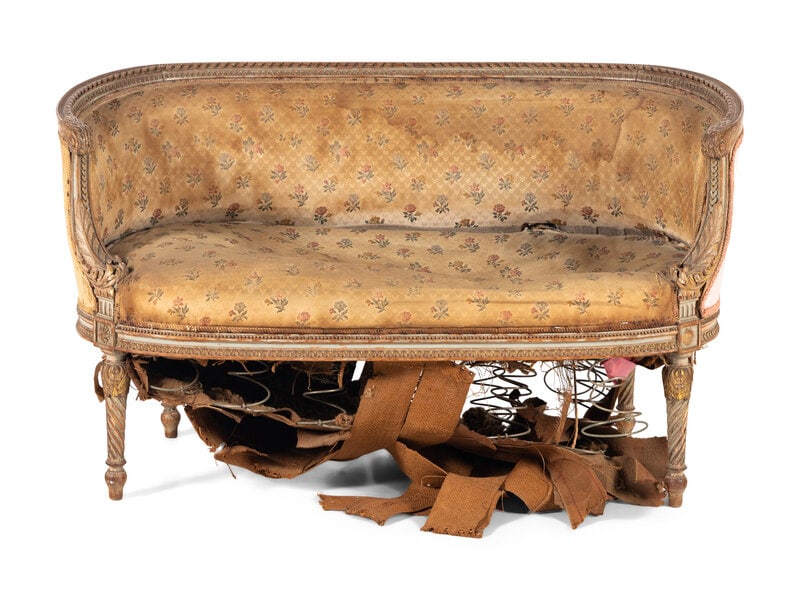 A Louis XVI Style Painted Settee (1 of 4)