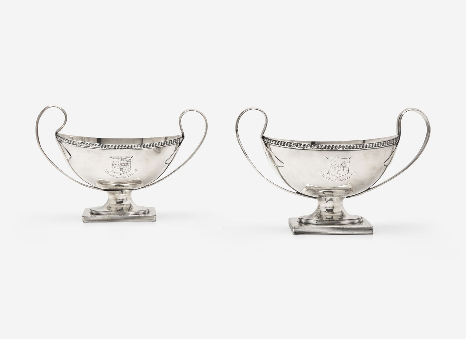 A pair of George III Sheffield plate sauce tureens, late 18th / early 19th century (1 of 2)