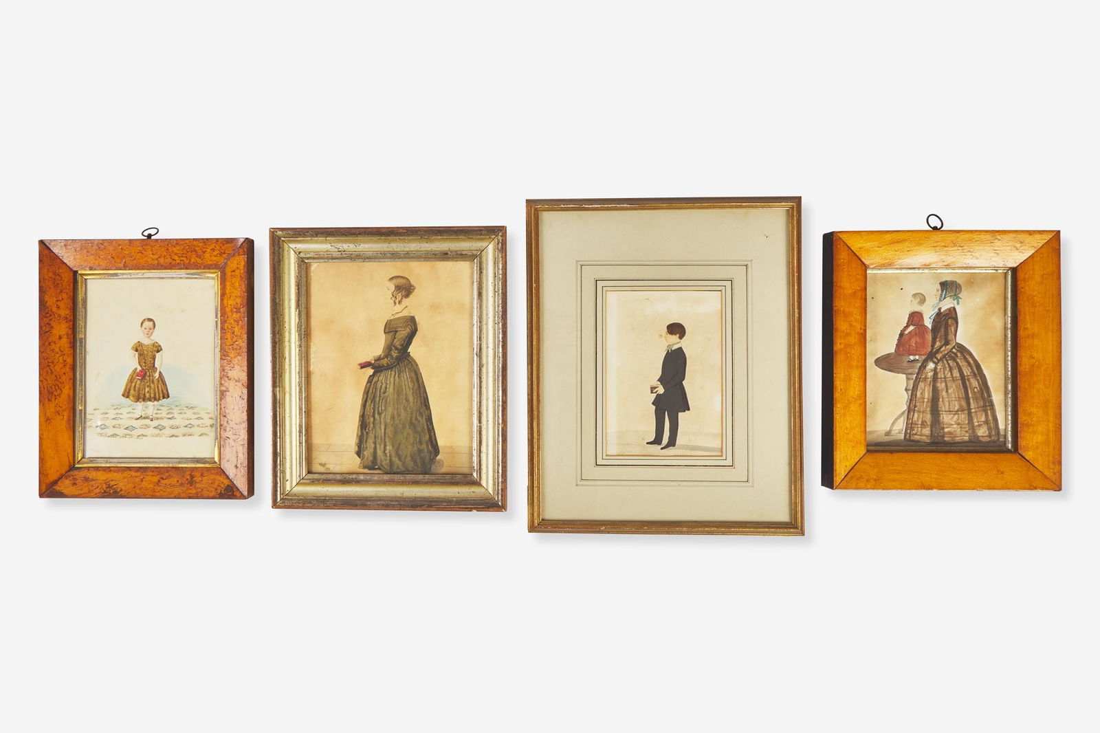 American and English School 19th century, A Group of Four Small Portraits of Ladies and Children, (1 of 1)