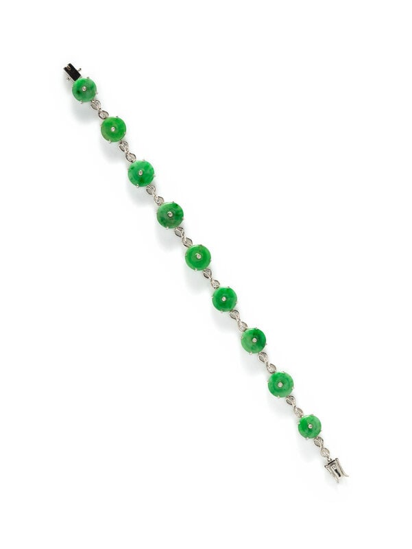 JADE AND DIAMOND BRACELET (1 of 2)