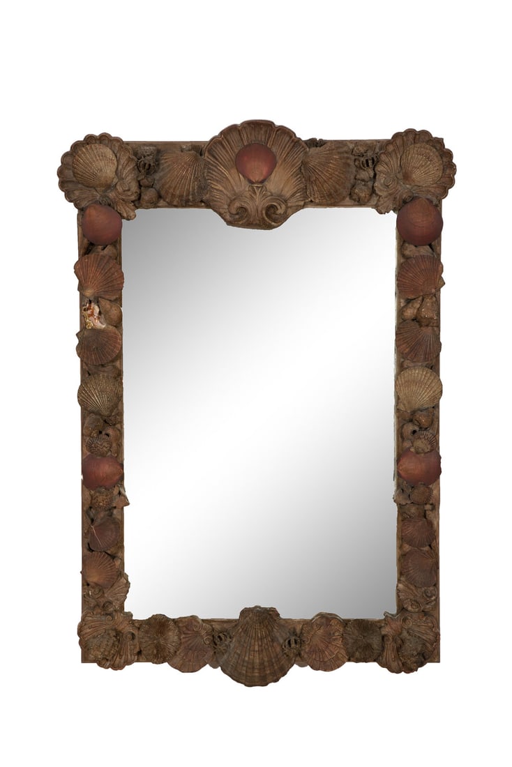 A Grotto Style Carved Giltwood Mirror (1 of 3)