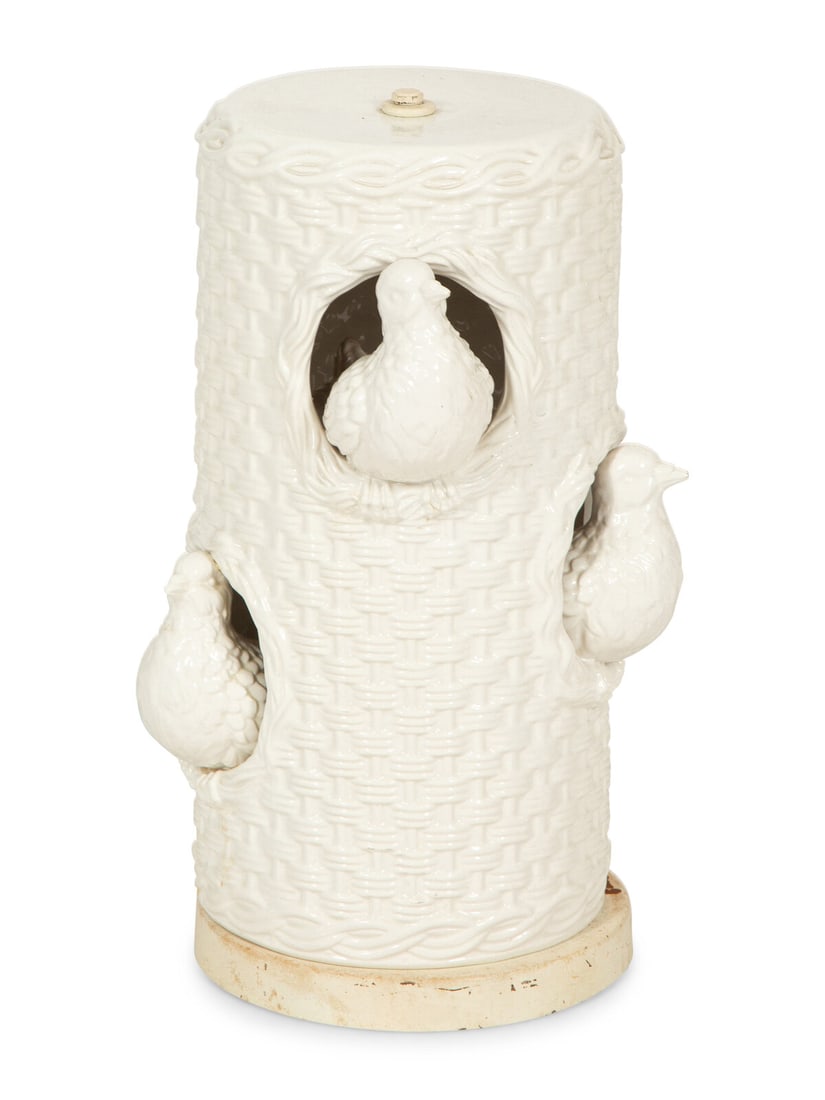 A White-Glazed Ceramic Table Lamp (1 of 10)