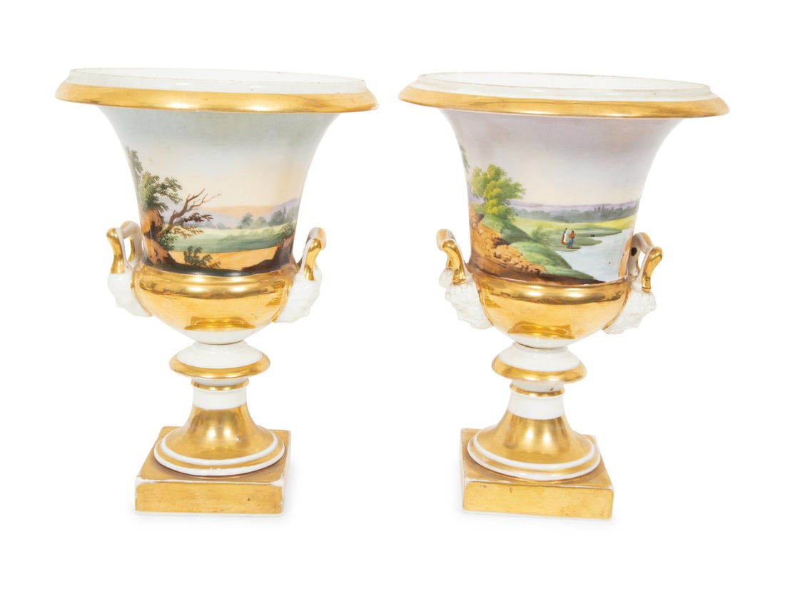 A Pair of Paris Porcelain Urns (1 of 7)