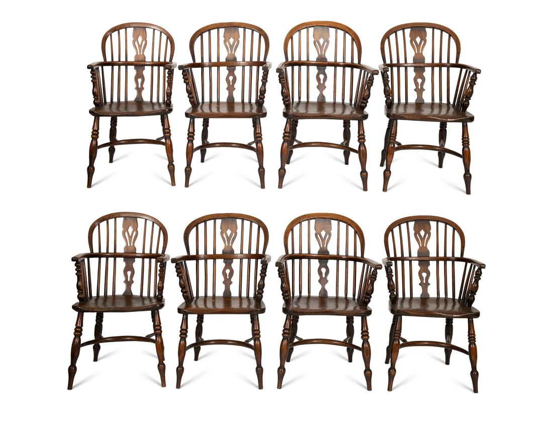 A Set of Eight English Oak Windsor Armchairs (1 of 4)