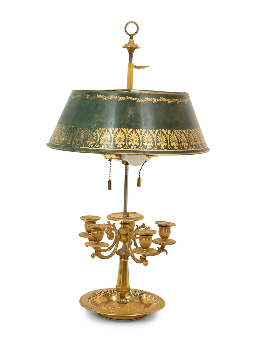 A Louis XVI Style Gilt Bronze Bouillotte Lamp (1 of 4)