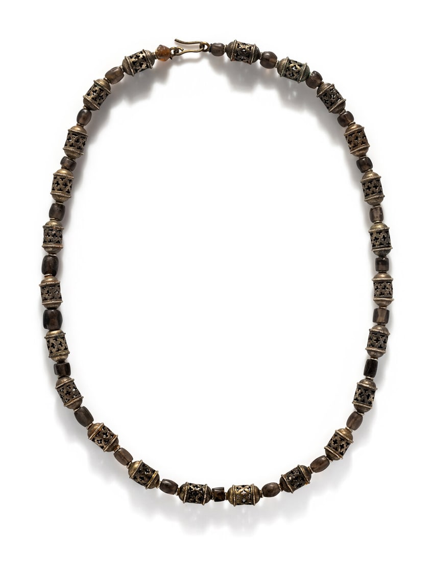 A Silver and Bead Necklace (1 of 2)