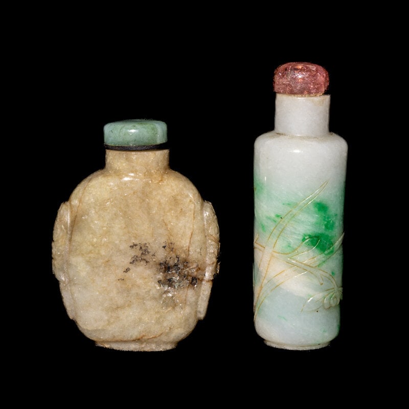 Two Chinese Jadeite Snuff Bottles (1 of 2)