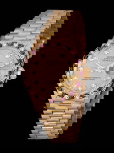 ROLEX, REF. 69178 18K YELLOW GOLD, DIAMOND AND RUBY 'LADY DATEJUST' WATCH: ROLEX, REF. 69178 18K YELLOW GOLD, DIAMOND AND RUBY 'LADY DATEJUST' WATCH Maker: Rolex Model: Lady Datejust Reference number: 69178 Serial number: 89458XX Year: Circa 1980s Case size: Approx. 26 mm