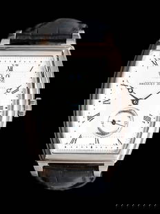 BREGUET, REF. 5480 BB12996 18K WHITE GOLD 'HERITAGE' DATE WATCH: BREGUET, REF. 5480 BB12996 18K WHITE GOLD 'HERITAGE' DATE WATCH Maker: Breguet Model: Heritage Reference number: 5480 BB12996 Serial number: XX09Q Year: Circa 2005 Case size: Approx. 43 x 35 mm Case