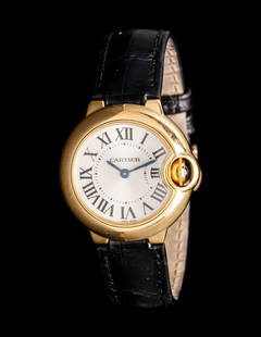 CARTIER, REF. 3006 18K YELLOW GOLD 'BALLON BLEU' WATCH: CARTIER, REF. 3006 18K YELLOW GOLD 'BALLON BLEU' WATCH Maker: Cartier Model: Ballon Bleu Reference number: 3006 Serial number: 84447XX Case size: Approx. 28 mm Case material: 18K yellow gold Dial: