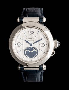 CARTIER, REF. WSPA0030 STAINLESS STEEL 'PASHA' MOONPHASE WATCH