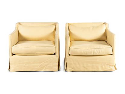 A Pair of Richard Shapiro Minima Lounge Chairs: A Pair of Richard Shapiro Minima Lounge Chairs 20th CenturyHeight 32 1 /2 x width 36 x depth 37 inches. This lot is located in Chicago.