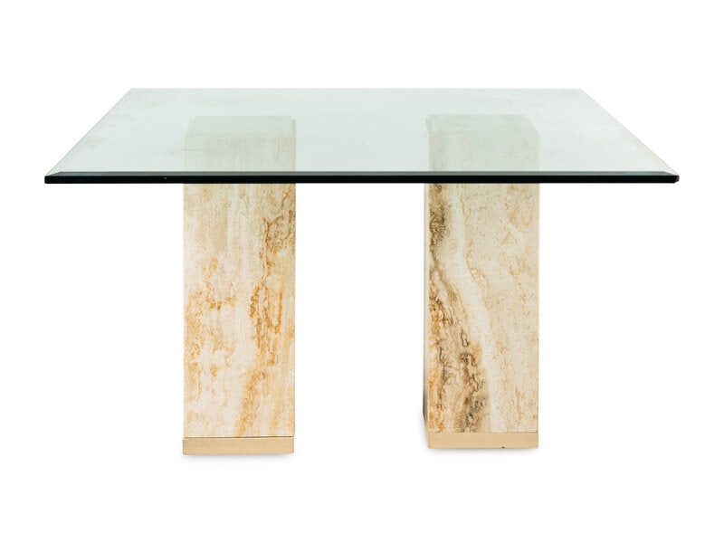 A Contemporary Marble and Glass Console Table (1 of 4)