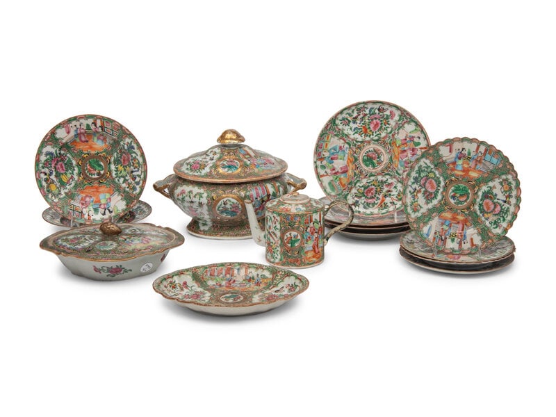 A Group of Rose Medallion Porcelain Articles (1 of 4)