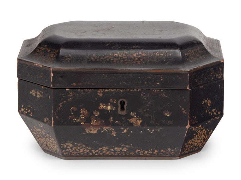 A Chinese Export Lacquer Tea Caddy (1 of 3)