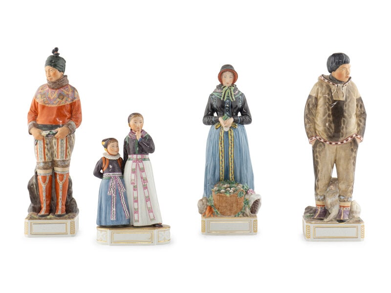 Four Carl-Martin Hansen Royal Copenhagen Porcelain Figures (1 of 6)