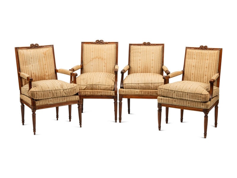 A Set of Four Louis XVI Beechwood Fauteuils (1 of 4)