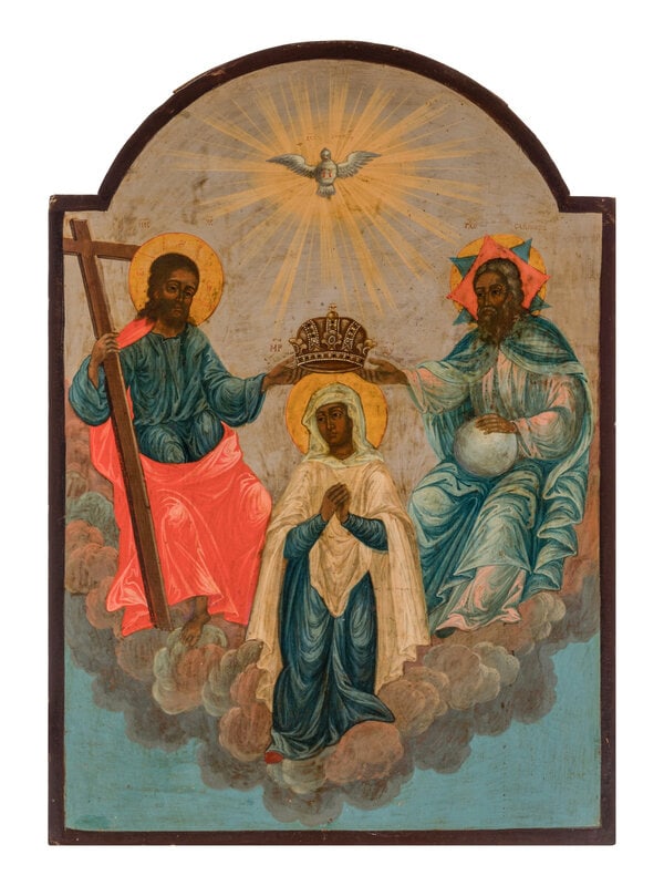 A Continental Painted Altar Panel (1 of 3)