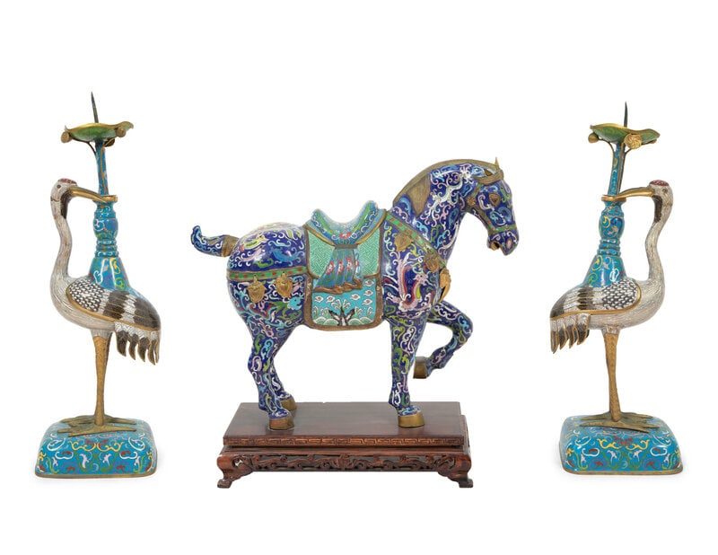 Three Chinese Cloisonné Articles (1 of 7)