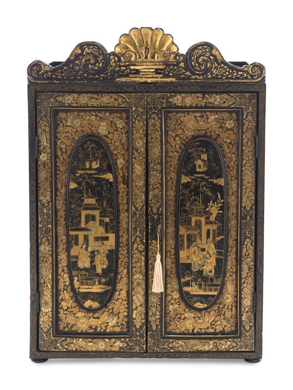 A Chinese Export Lacquer Jewelry Cabinet  (1 of 3)