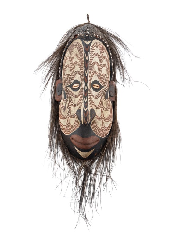 A Papua New Guinea Carved Wood Funeral Mask  (1 of 3)