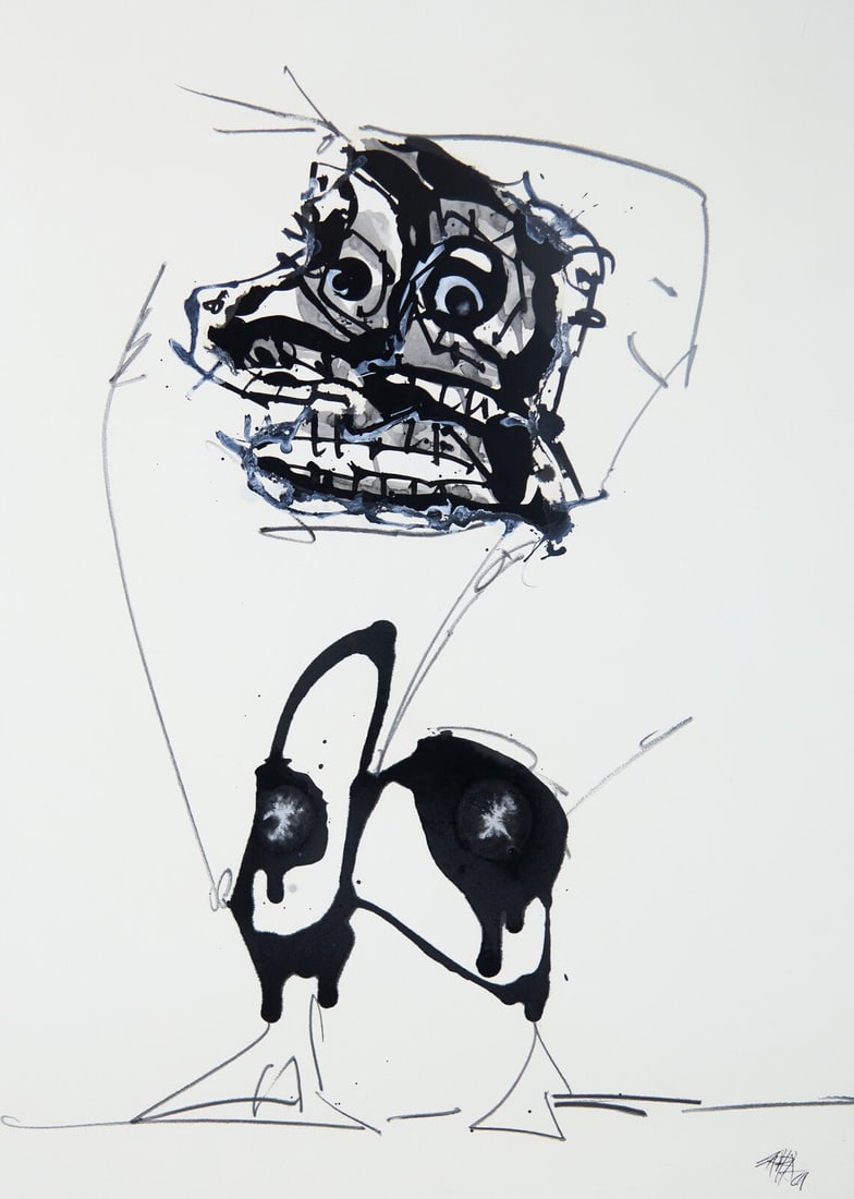 Antonio Saura (Spanish, 1930-1998) Dame, 1969: Antonio Saura (Spanish, 1930-1998) Dame, 1969 mixed media collage on paper signed Saura (lower right) 27 1/2 x 19 3/4 inches. Provenance: Galerie Stadler, Paris Private Collection