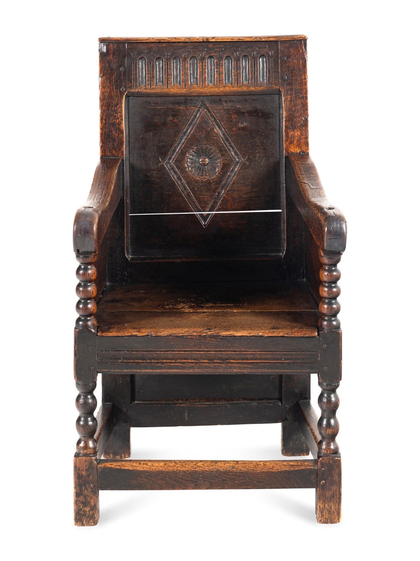 A Charles II Oak Armchair (1 of 4)