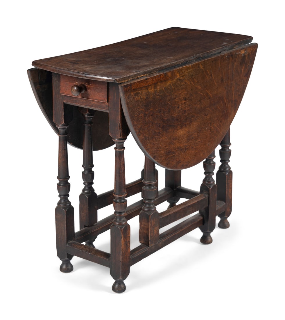 A William and Mary Oak Gate-Leg Table (1 of 3)
