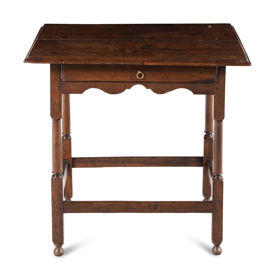 A William and Mary Oak Side Table (1 of 2)