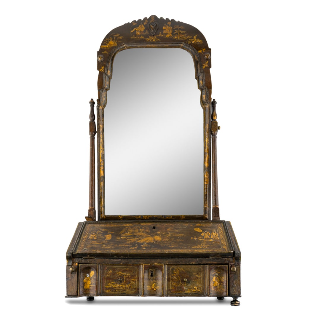 A George I Black and Gilt-Japanned Dressing Mirror (1 of 3)