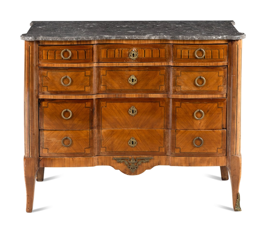 A Louis XVI Kingwood and Marquetry Marble-Top Commode (1 of 6)