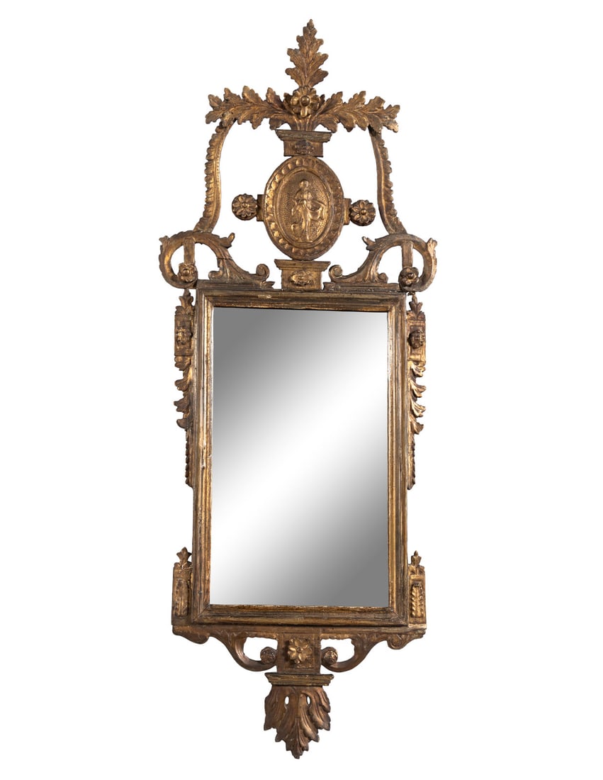 An Italian Neoclassical Style Giltwood Mirror (1 of 2)