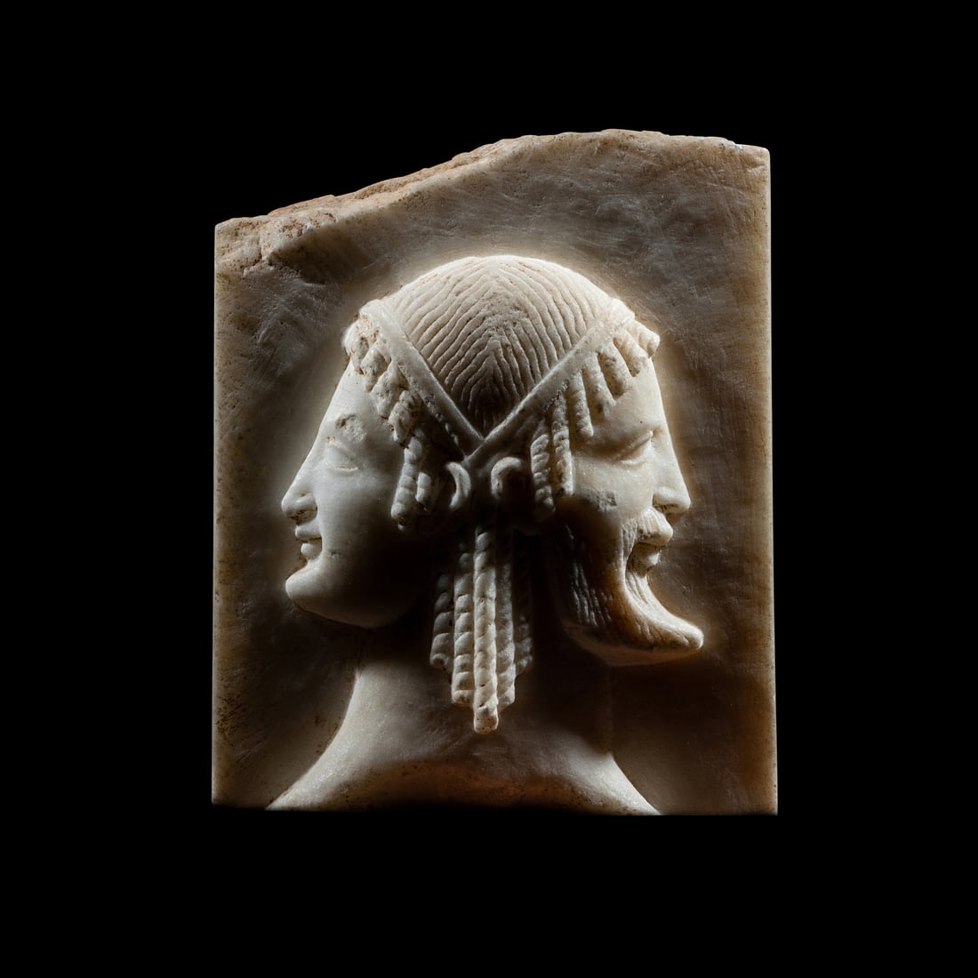 A Neoclassical Marble Relief Fragment with Janus (1 of 11)