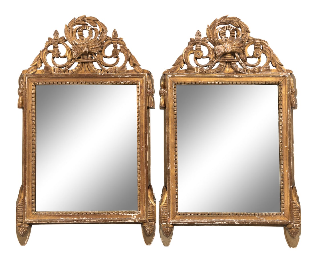 A Pair of Neoclassical Style Giltwood Mirrors (1 of 2)