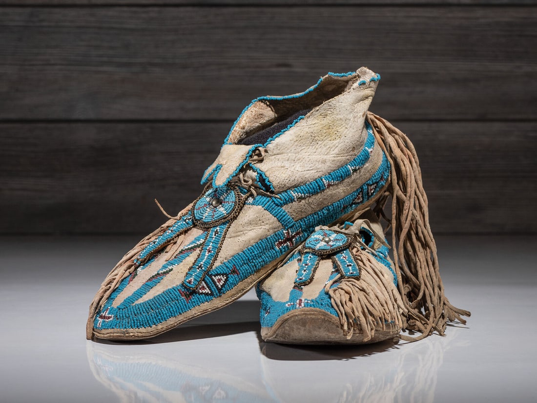 Arapaho Beaded Hide Moccasins (1 of 4)