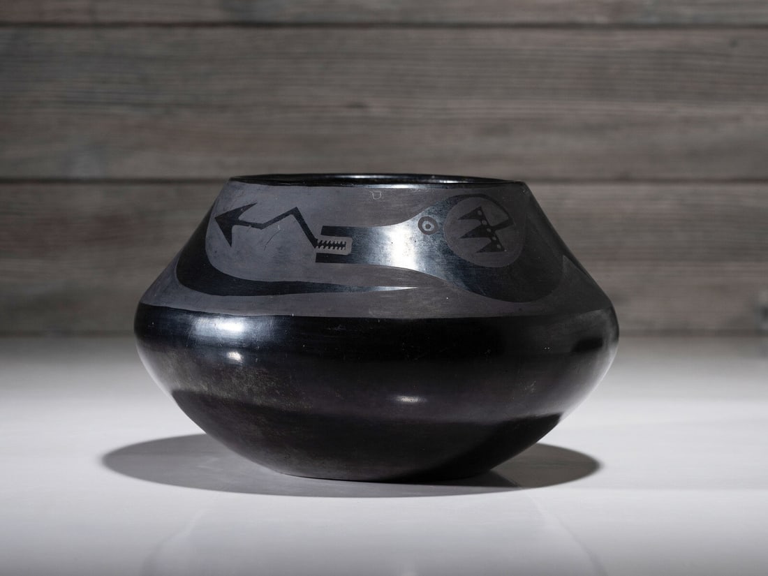 Maria Martinez (San Ildefonso, 1887-1980) Blackware Pottery Jar 1923-1925 (1 of 5)