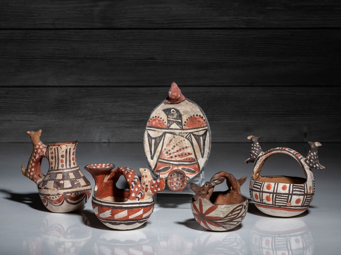 Isleta Polychrome Figural Pottery (1 of 3)