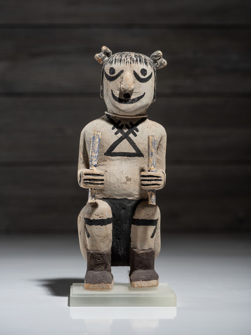 Jimmie Koots, Attributed (Hopi, 1916-1996) Seated Koshare (1 of 4)