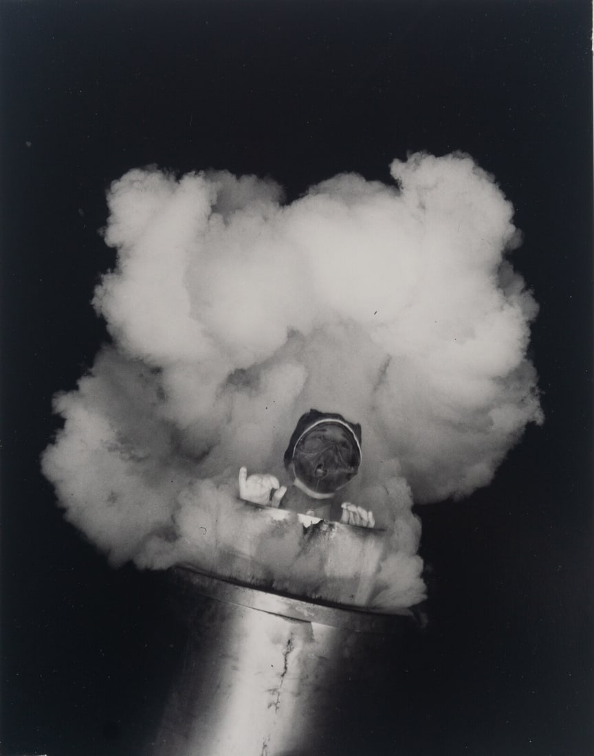 Cornell Capa (American/Hungarian, 1918–2008) Female 'Human Cannonball' at a Circus in Texas,: Cornell Capa (American/Hungarian, 1918–2008) Female 'Human Cannonball' at a Circus in Texas, 1947 ferrotyped silver print signed in pencil, verso 13 x 10 1/8 inches.